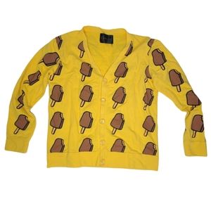 Mingili London ice cream bar knit cardigan medium